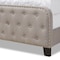 Baxton Studio Annalisa Grey Upholstered Button Tufted Queen Size Panel Bed 162-10321 - alternate 10